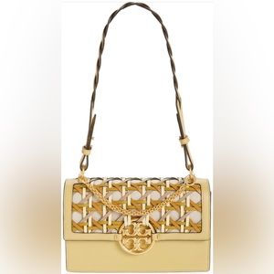 Tory Burch Miller Basketweave Flap Shoulder Bag